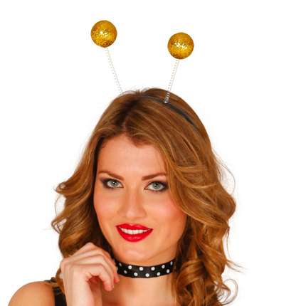 Opaska na głowę Spheres Gold Glitter
