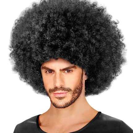 Czarna peruka afro maxi
