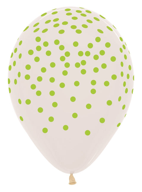 Balony Confetti Mix Crystal Clear 30cm 25szt