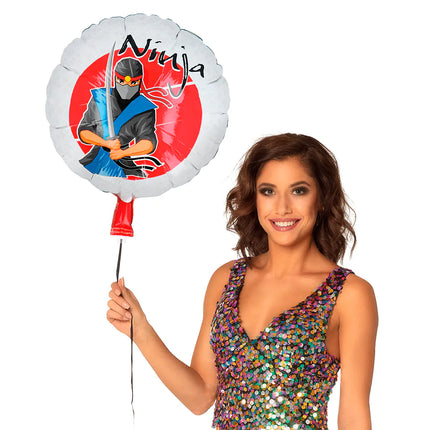 Balon helowy Ninja pusty 45 cm