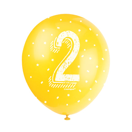 Balony na 2 lata Konfetti 30cm 5szt