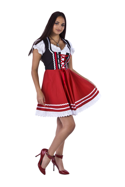 Oktoberfest Dirndl Dress Oktoberfest Red White Ladies 2 Pieces