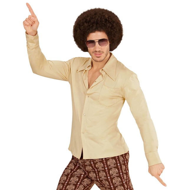 Disco 70S Bluza męska beżowa