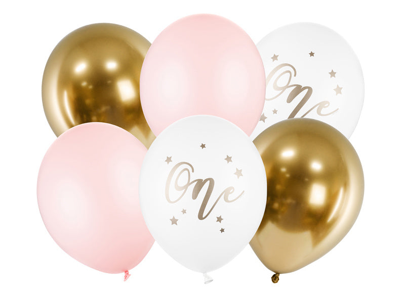 Balony One Mix Różowe 30cm 6szt