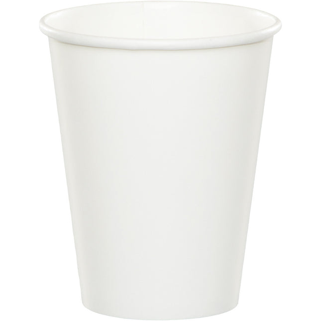 Białe kubki 256ml 8szt