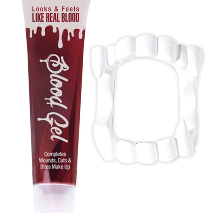 Probówka krwi z zębami