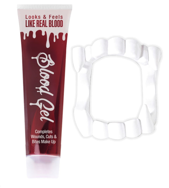 Probówka krwi z zębami