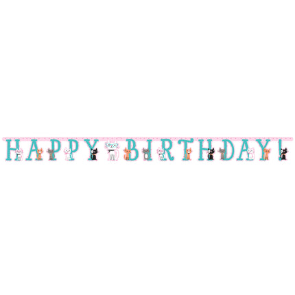 Chusta Party Cats Happy Birthday 2,1 m