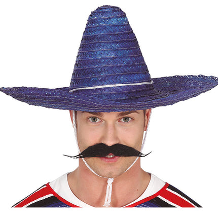 Sombrero ciemnoniebieskie słomkowe 50 cm