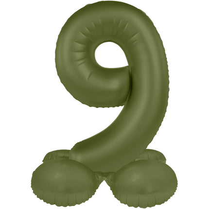 Balon z figurką na 9 lat Zielony Mat 72 cm