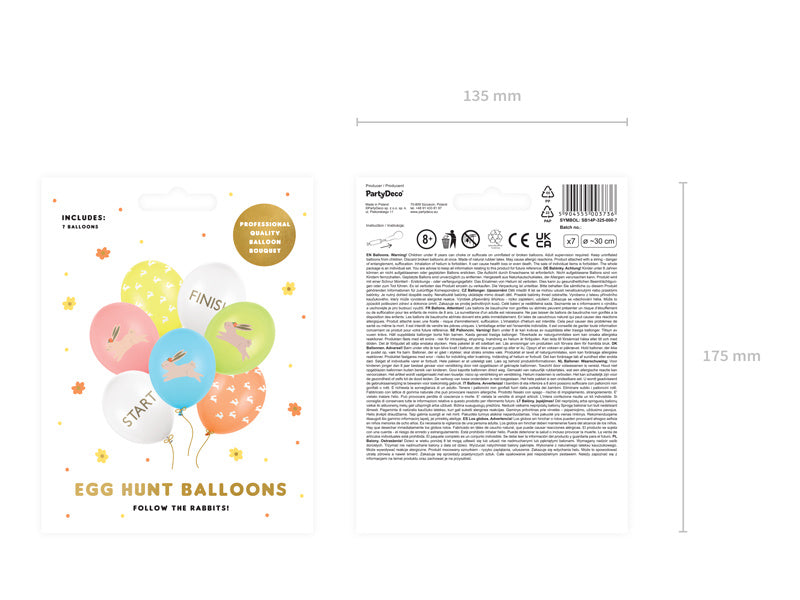 Balony Easter Egg Tour 30cm 7szt