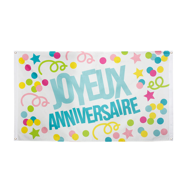 Flaga ścienna Joyeux Anniversaire 1,5 m