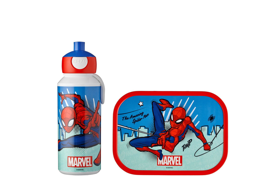 Zestaw obiadowy Campus Butelka do picia + Lunchbox Spiderman