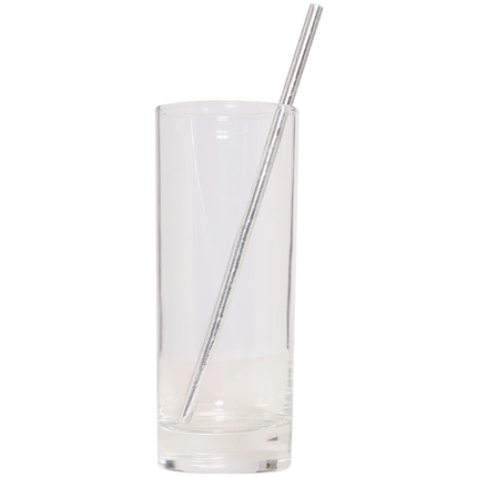 Srebrne słomki 20cm 12szt