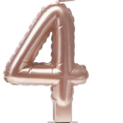 Balon foliowy świeca różowe złoto 4 10cm