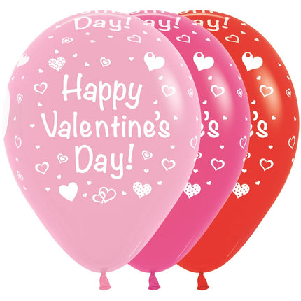 Balony Happy Valentines Day Mix 30cm 25szt
