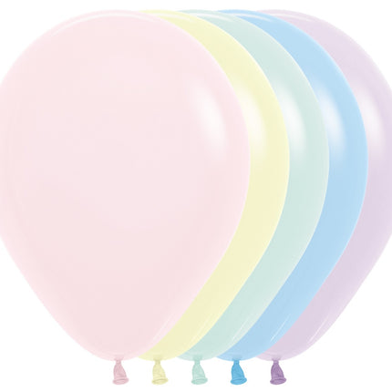 Balony Pastel Matte Mix 30cm 12szt