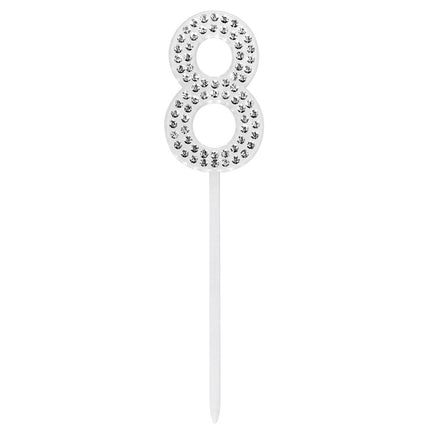 Topper na tort 8 lat Diament 10,5 cm