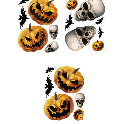Dekoracja okienna na Halloween Szkielety