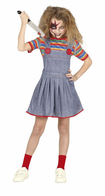Kostium lalki na Halloween dla dziewczynki