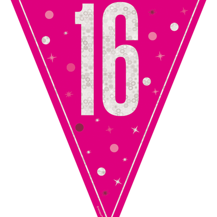 16 lat Girlanda różowa 2,5 m