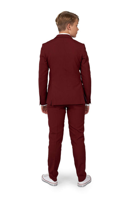 Bordowo-czerwony garnitur chłopięcy dla nastolatków <tc>OppoSuits</tc>