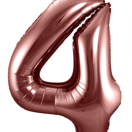 Balon foliowy Figurka 4 Brązowy XL 86cm pusty