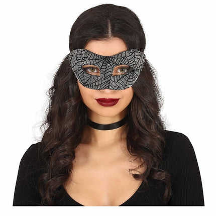 Halloweenowa maska na oczy Pajęcza sieć