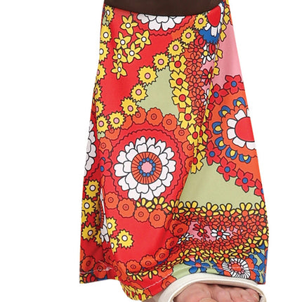 Męski kostium hippie 60S z brązową kamizelką