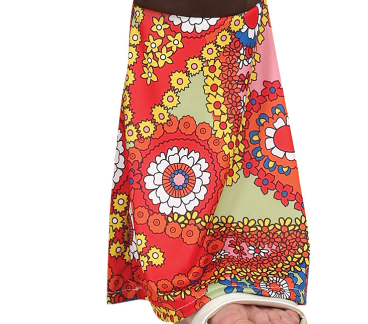 Męski kostium hippie 60S z brązową kamizelką