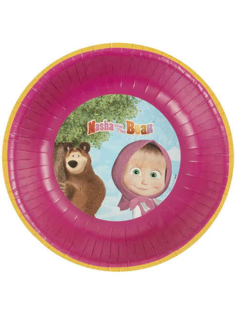 Kartonowe kubki Masza i Niedźwiedź 8 szt.