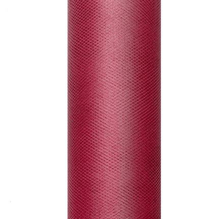 Bordowo-czerwona rolka tiulu 15cm 9m