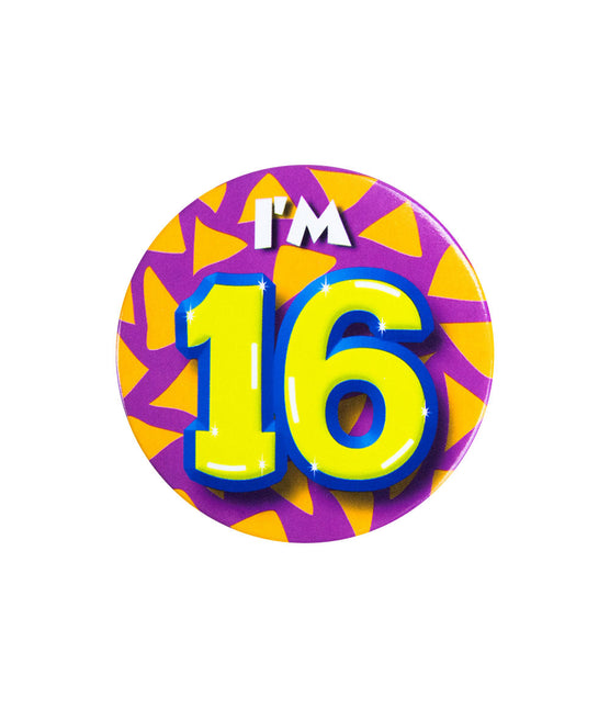 Mam 16 lat Przycisk 16 lat 5,5 cm