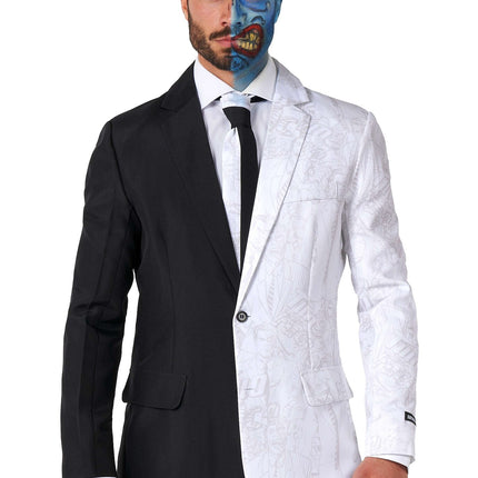 Dwuczęściowy czarno-biały garnitur męski <tc>Suitmeister</tc>