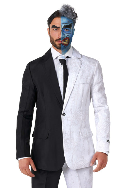 Dwuczęściowy czarno-biały garnitur męski <tc>Suitmeister</tc>