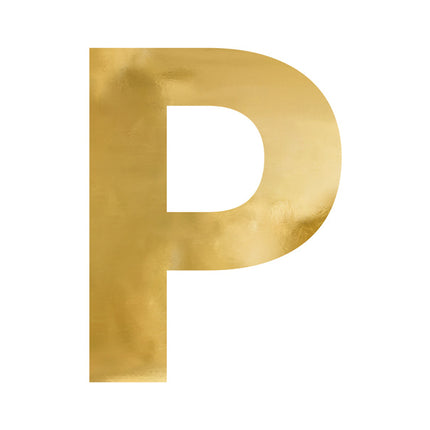Lustro litera P Gold 60cm
