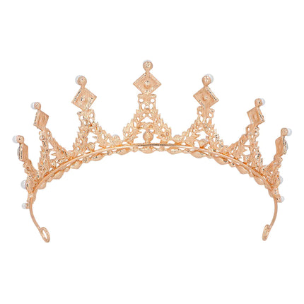 Metalowa tiara w kolorze różowego złota