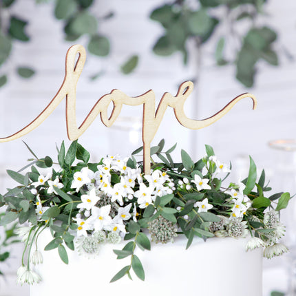 Topper na tort Love Wood 16cm
