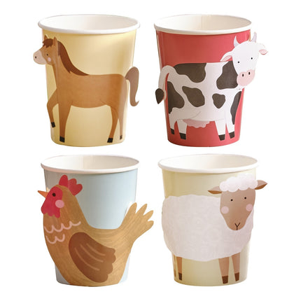Kubki Zwierzęta 266ml 8szt