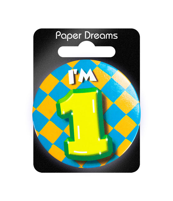 I'm 1 Button 1 Year 5,5 cm
