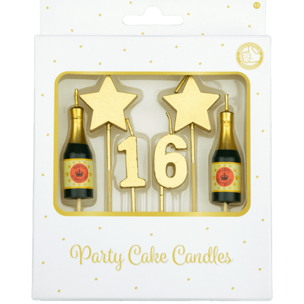 Świece 16 Years Champagne 17,5 cm