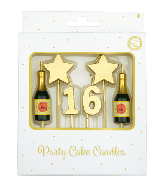 Świece 16 Years Champagne 17,5 cm