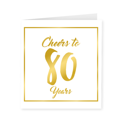 Karta 80 Years Gold White 15cm