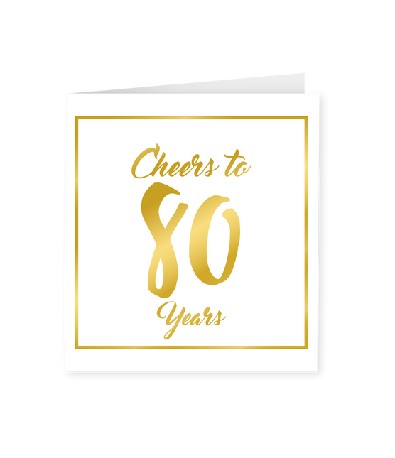Karta 80 Years Gold White 15cm