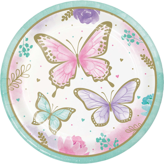 Talerze motyle 23cm 8szt
