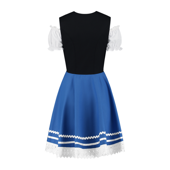 Oktoberfest Dirndl Dress Oktoberfest Blue White Ladies 2 Pieces