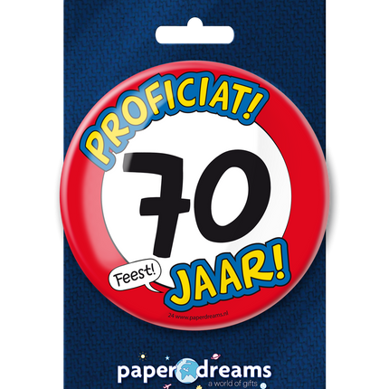 Przycisk 70 lat Znak drogowy 10,2 cm