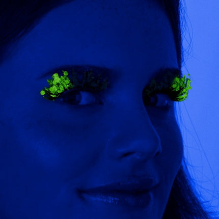 PXP Sztuczne Rzęsy Glitter UV Emerald Barranquilla