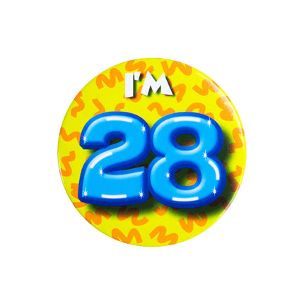 Jestem 28 Button 28 Years 5.5cm