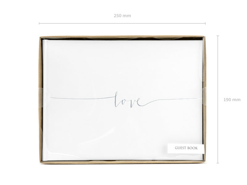 Księga gości Love biała 24 cm